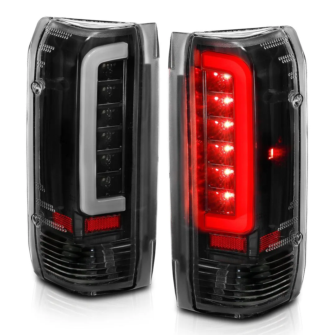 311350 – ANZO Tail Light Assembly, LED Clear Lens Black Housing Brake/ Turn Signal Light/ Running Light And Side Mark...